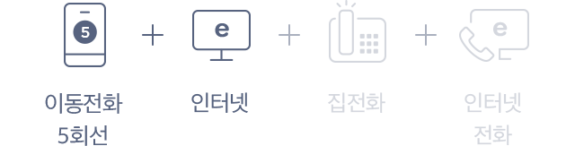 이동전화5회선 + 인터넷