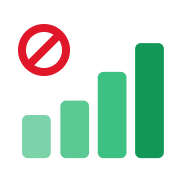 데이터 사용제한 설정을 표현한 그래픽 이미지 입니다.